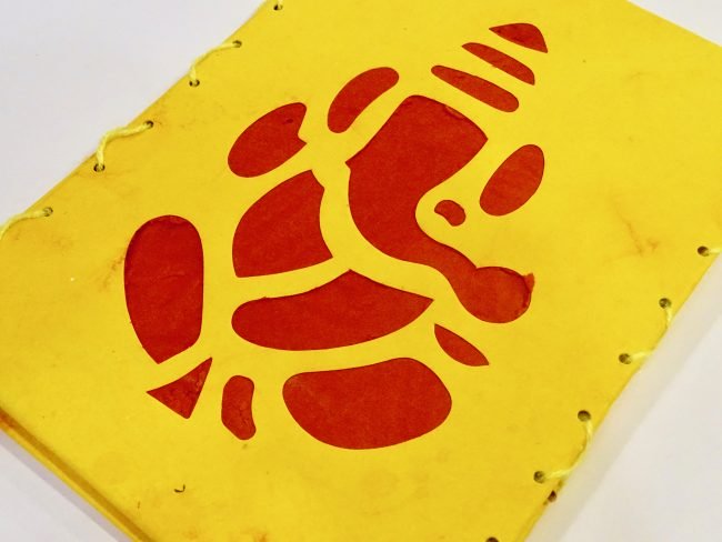 Orange & Red Lord Ganesha Hanging Rectangle Lampshade