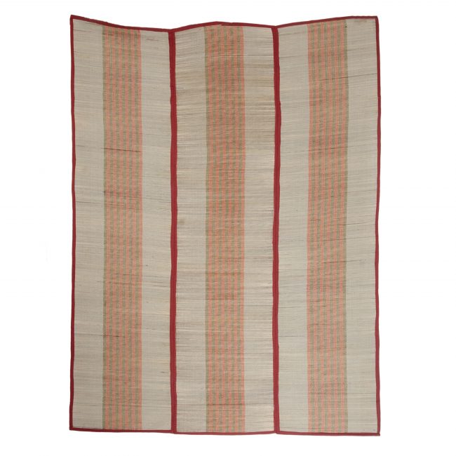 Madhur Grass Handmade Multicolour Standard Size Stripe 3 Fold Mat