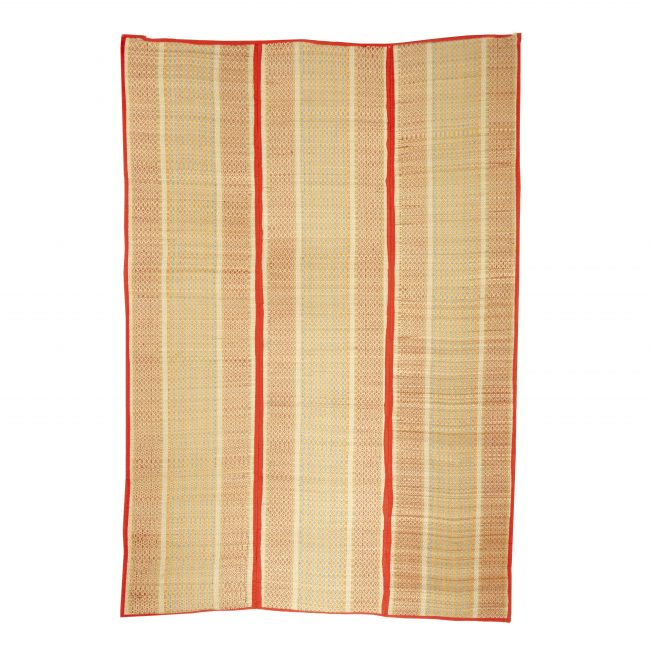 Madhur Grass Yellow Standard Size Stripe Handmade 3 Fold Mat