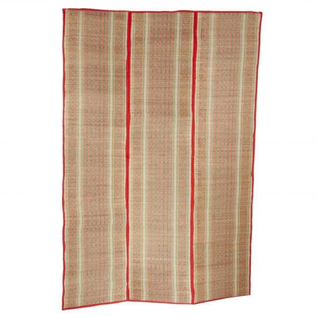 Madhur Grass Handmade Multicolour Standard Size Stripe 3 Fold Mat