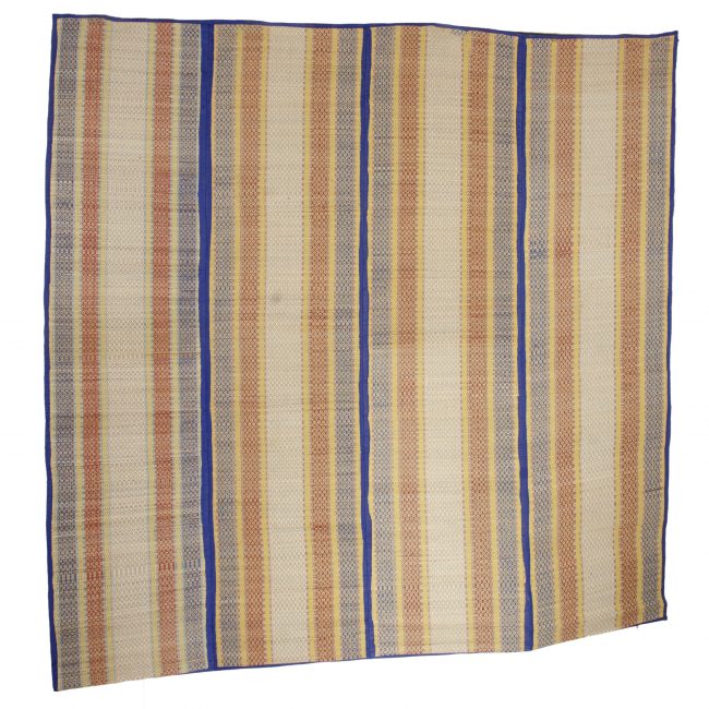 Madhur Grass Handmade Multicolour Standard Size Stripe 4 Fold Mat