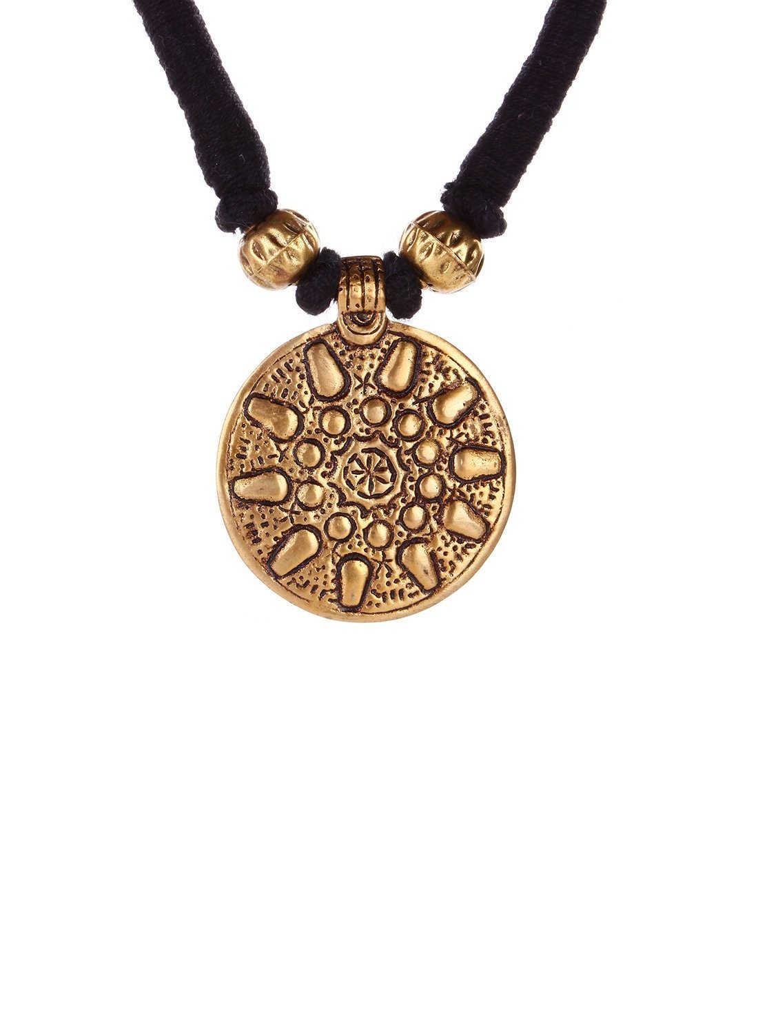 Black Brass Pendant Necklace
