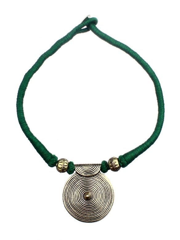 Brass Pendant Strand Necklace