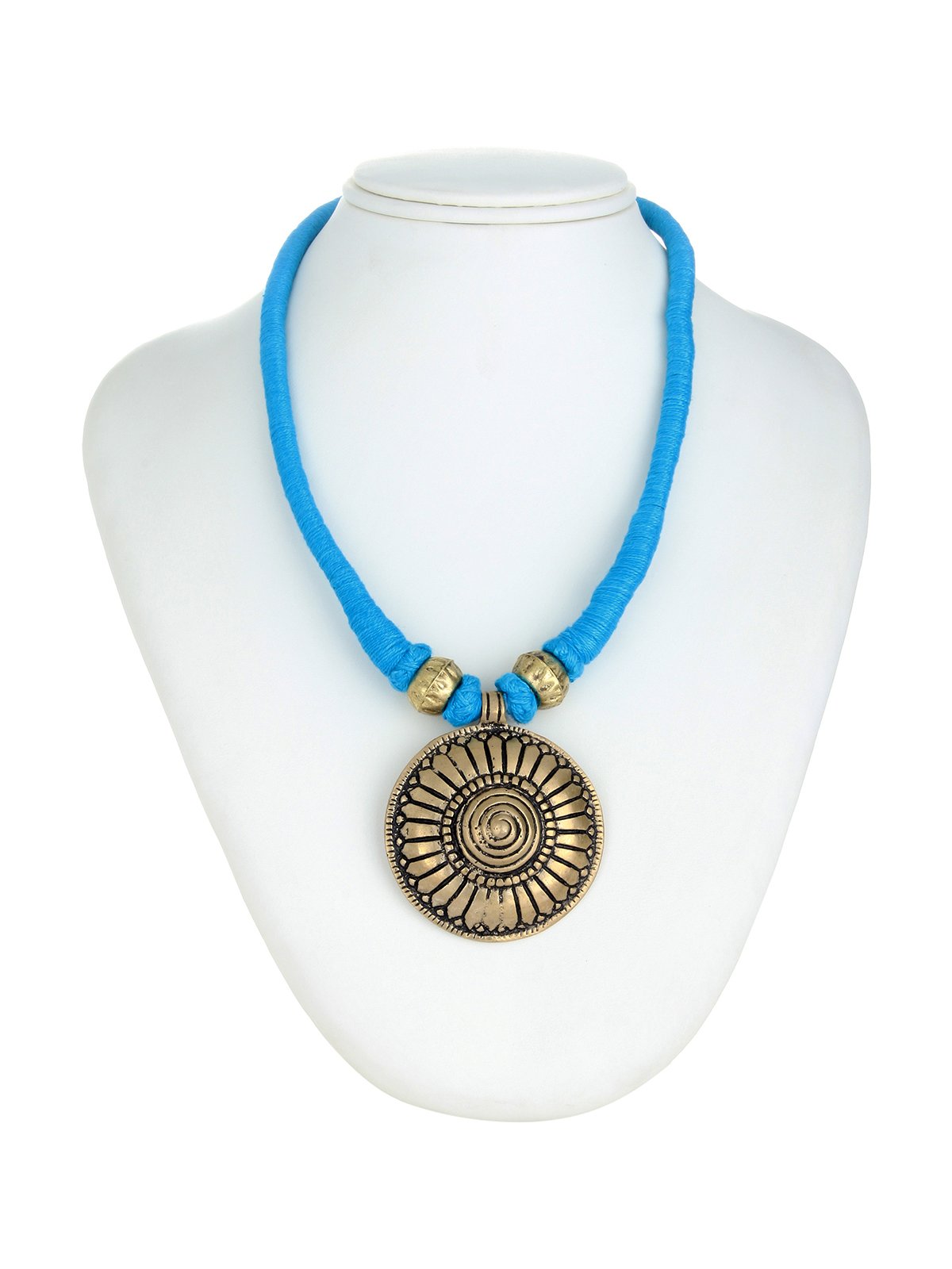 Blue Brass Necklace