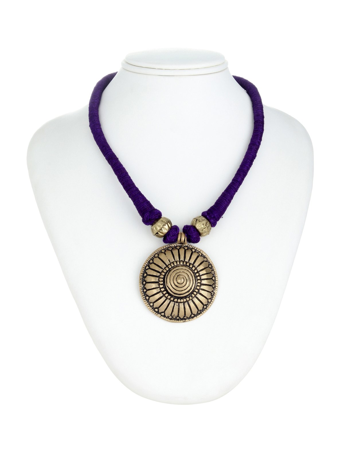 Blue Brass Necklace