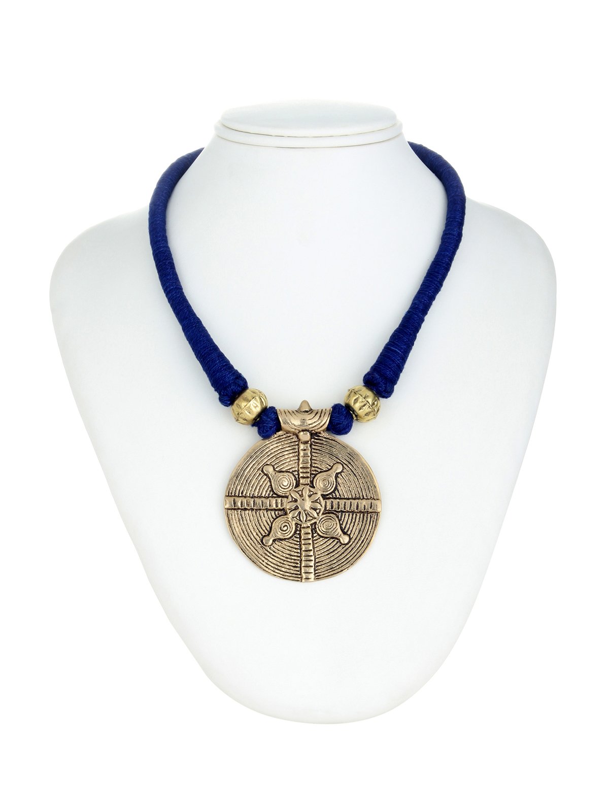 Fashion Hand Crafted Blue Tribal Necklace