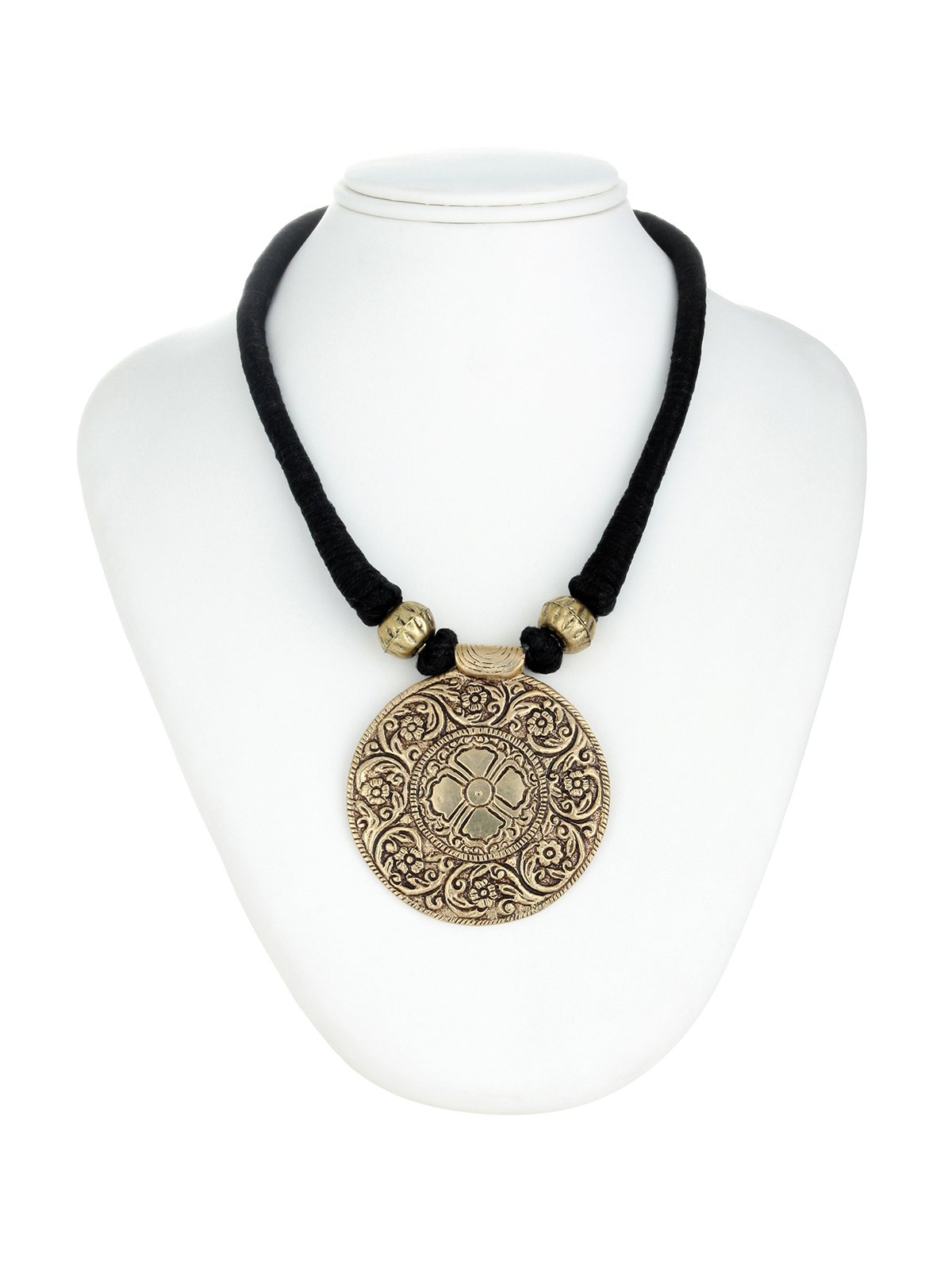 Tribes India Brass Studded Necklace