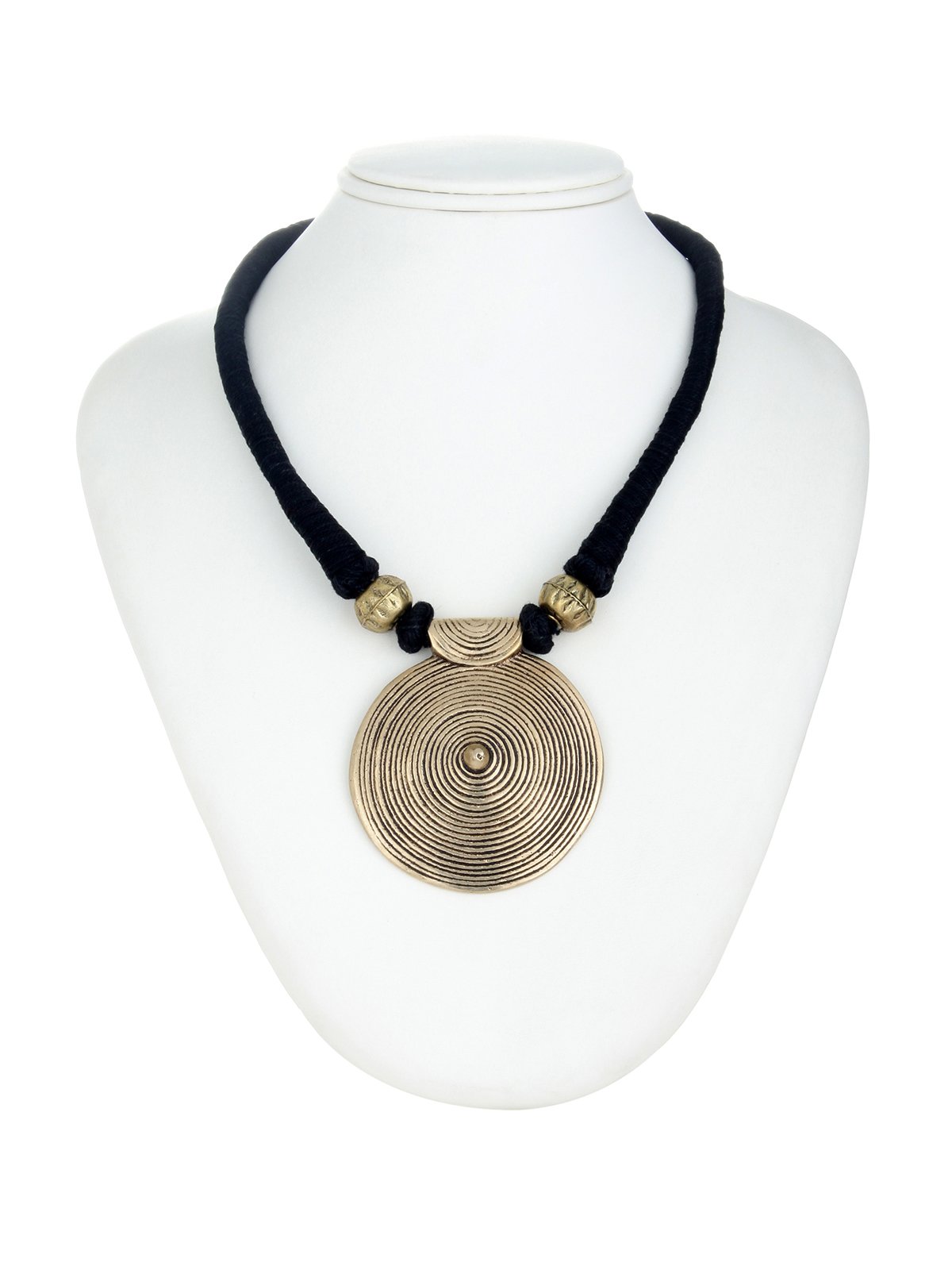 Black Brass Pendant Necklace