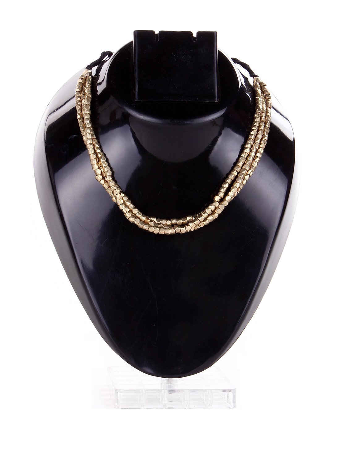 3 Line Dokra Beads Necklace