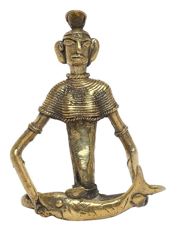 Brass Decorative Working Lady Figurine