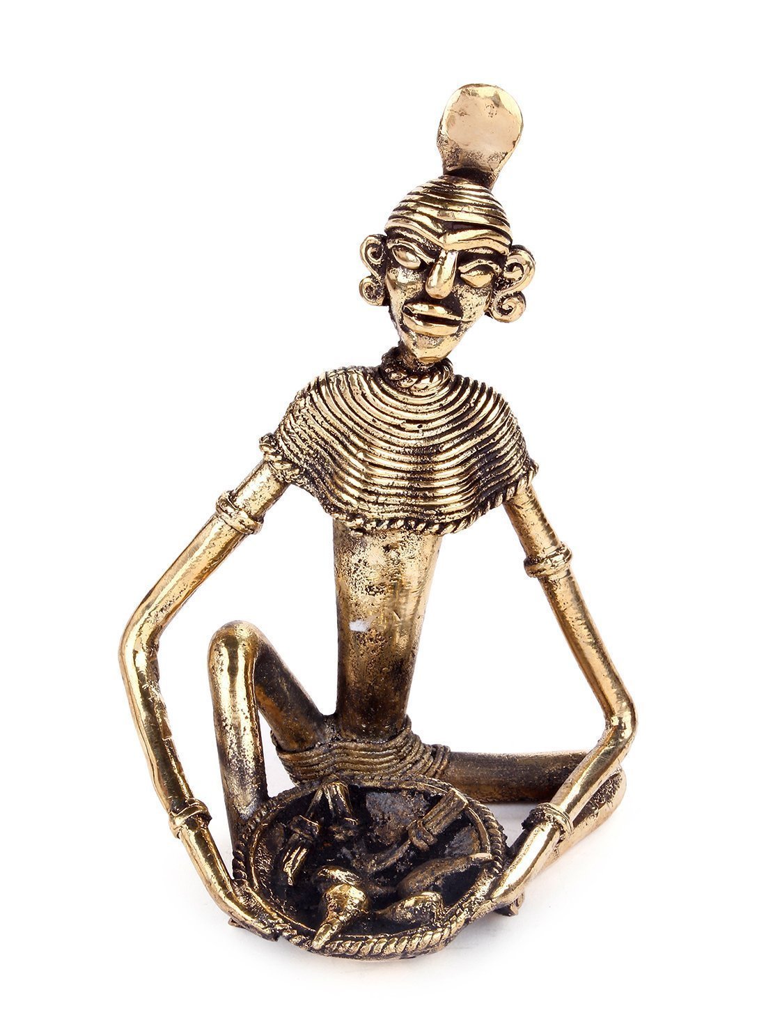 Lady Working Handcrafted In Dhokra