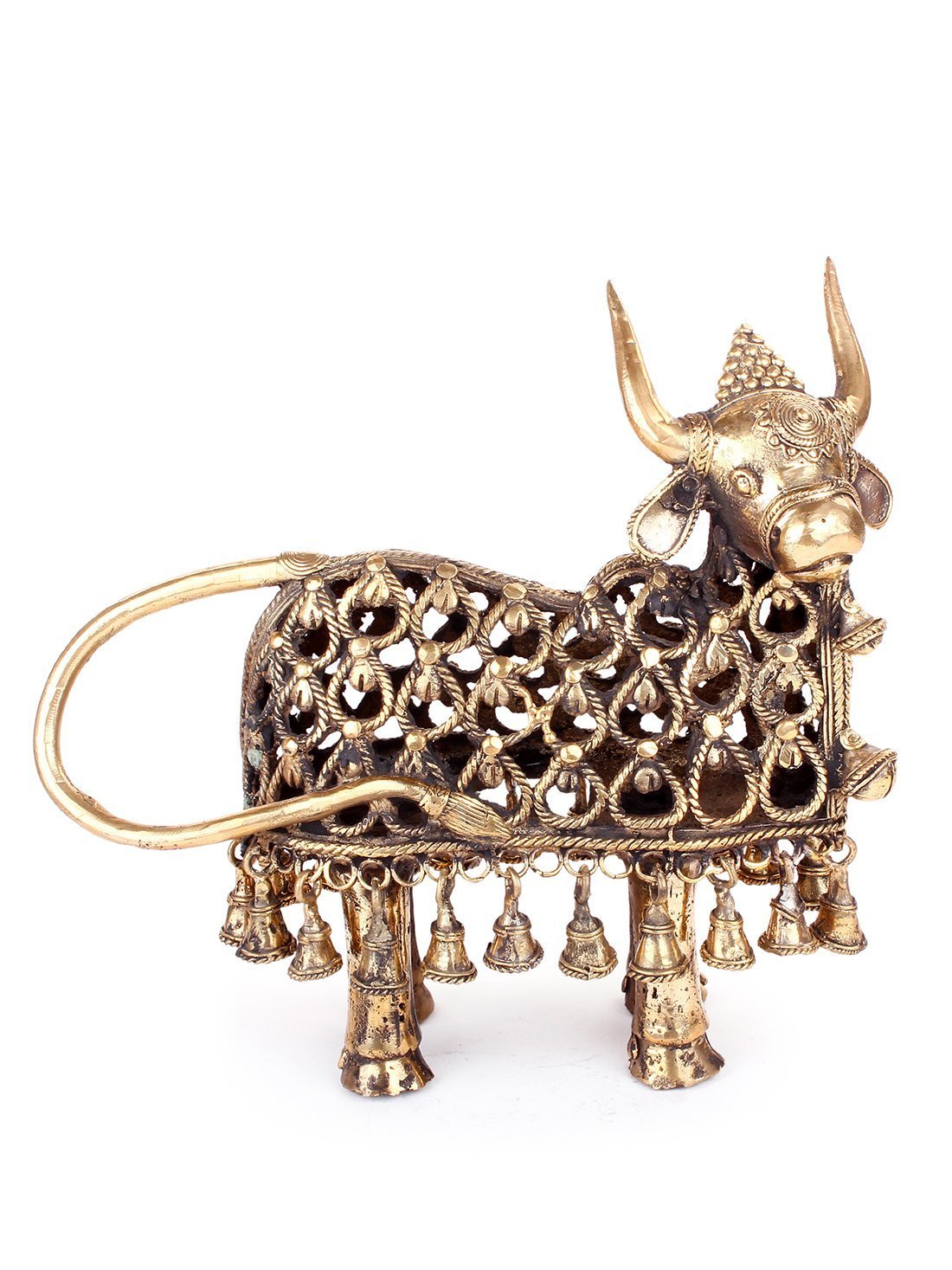Handcrafted Dhokra Casting -Nandi Jali Ghanti