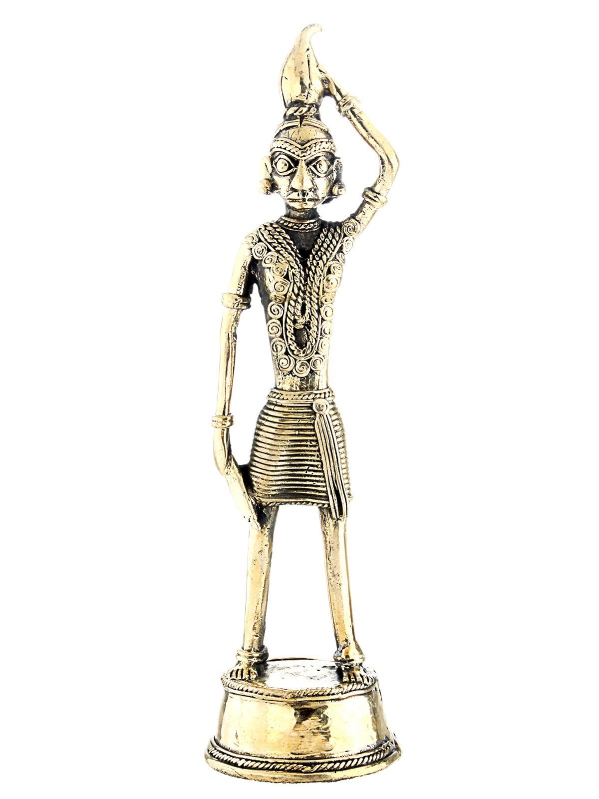 Glossy Brass Madia Madin Handcrafted Dhokra Art