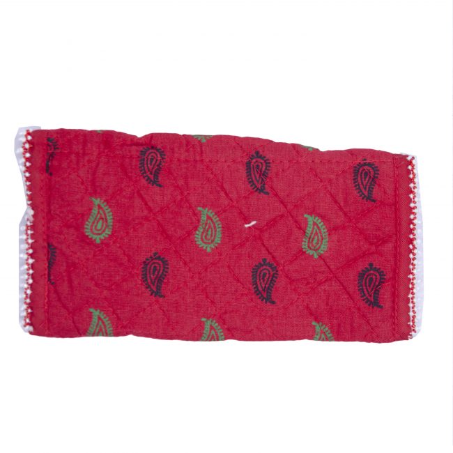 Handcrafted Cotton, Spoange & Jeco Beeds Red Purse (PVTG)