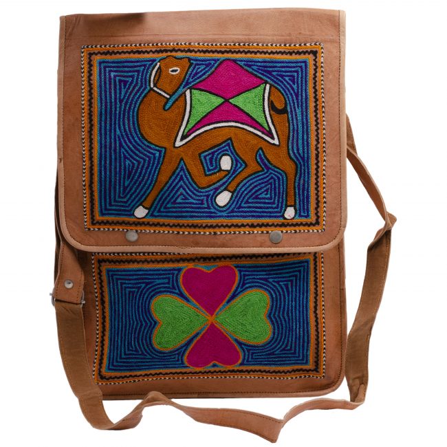 Handmade Brown Leather Sling Side Bag