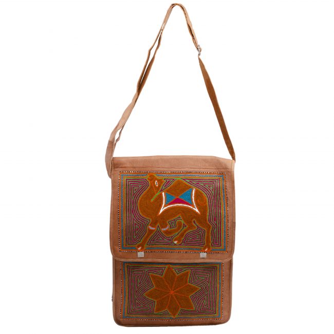 Handmade Brown Leather Sling Side Bag