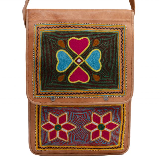Handmade Brown Leather Sling Side Bag