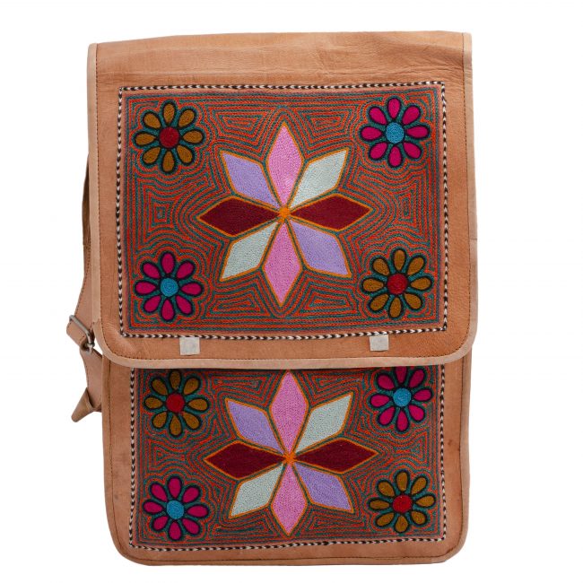 Handmade Brown Leather Sling Side Bag