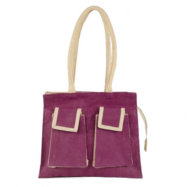 Purple Jute Office Bag