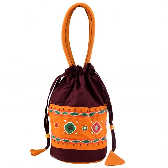 Handcrafted Cotton Banjara Flower Pouch