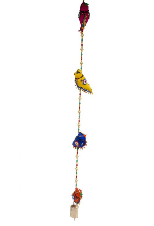Hand Crafted Yellow & Brown Color Cotton Thread Hanging