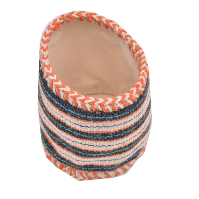 Handcrafted Navy Peach Pen Stand