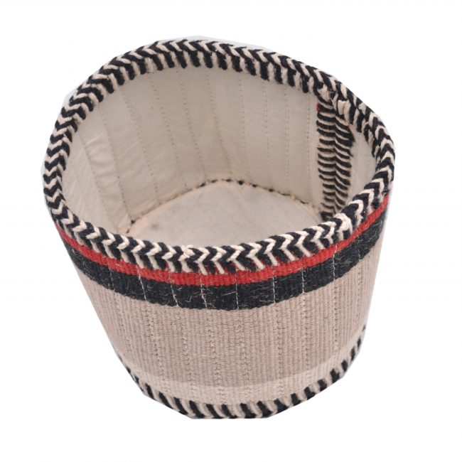 Handcrafted Navy Brown Jute Pen Stand