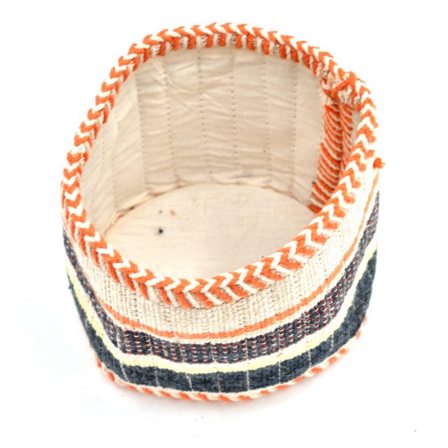 Handcrafted Blue & Peach Jute Pen Stand