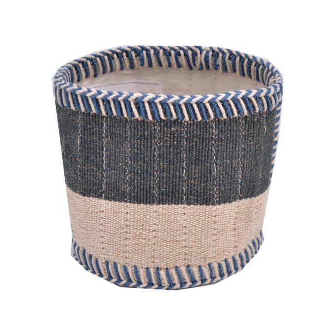 Handcrafted Navy Blue Jute Pen Stand