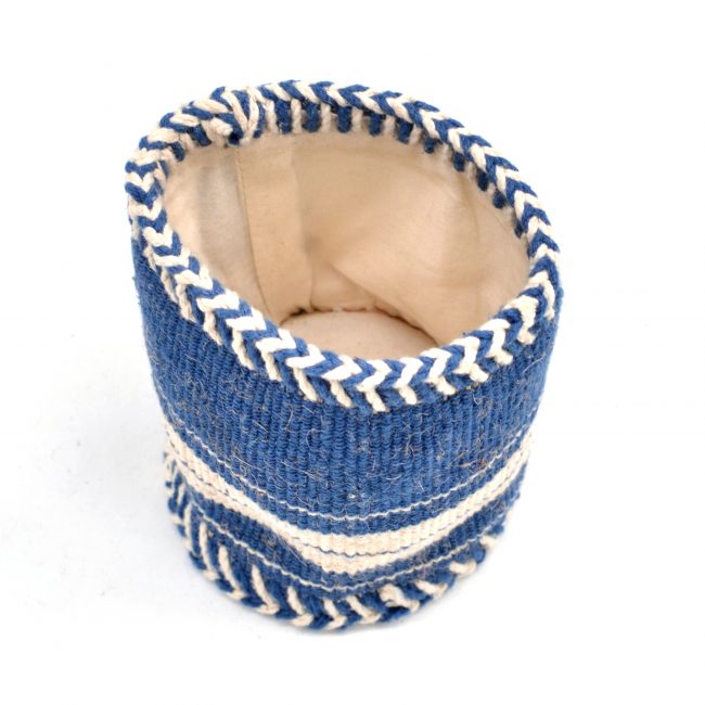 Handcrafted Blue Jute Pen Stand