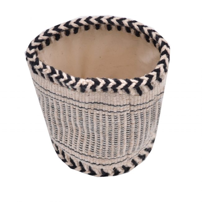 Handcrafted Brown & Black Jute Pen Stand