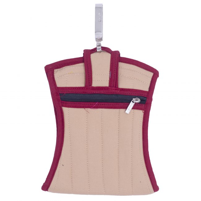 Handcrafted Cotton Cream Small Mobile Cover