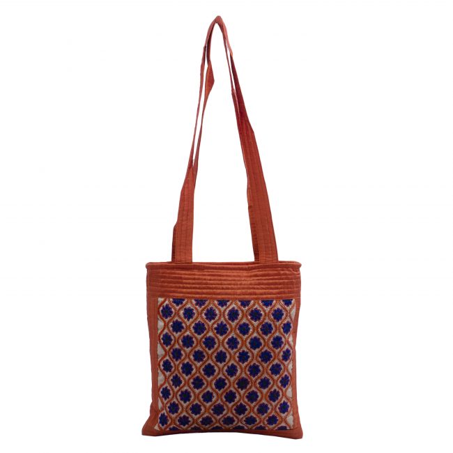 Cotton Handwoven Large Size Orange Kamal Bag