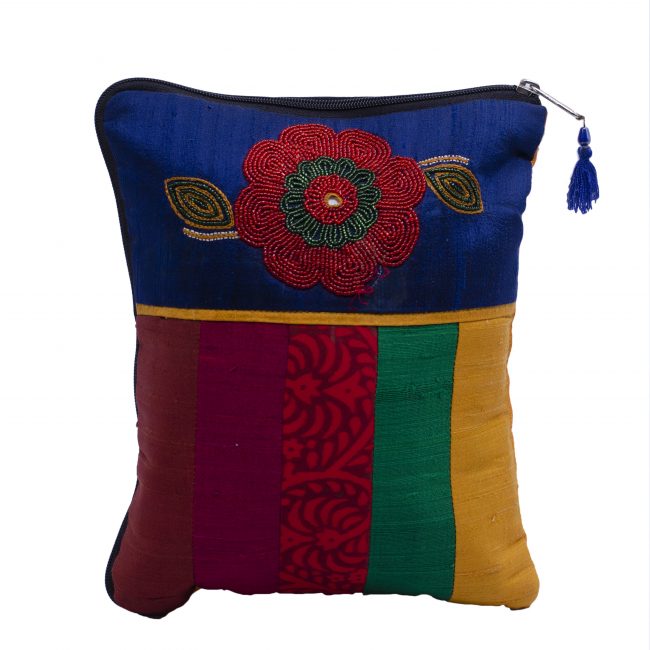 Handcrafted Cotton Multicolor Medium Size Purse