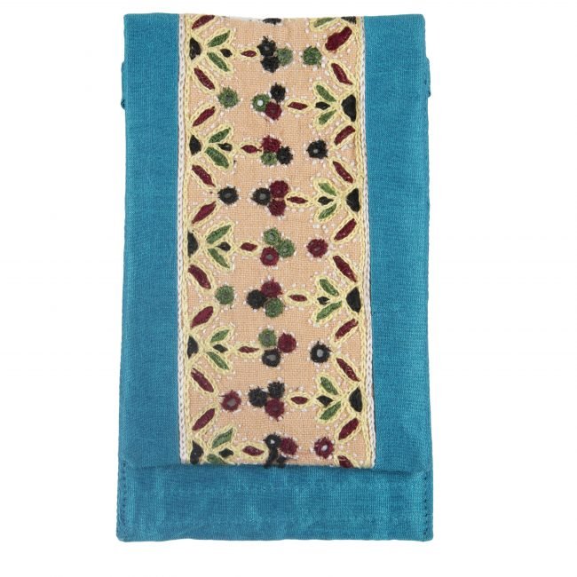 Handcrafted Peacock Silk Pocket Pouch