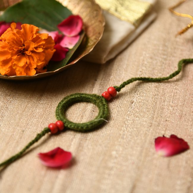 Tribes India Wool Thread Designer Rakhi