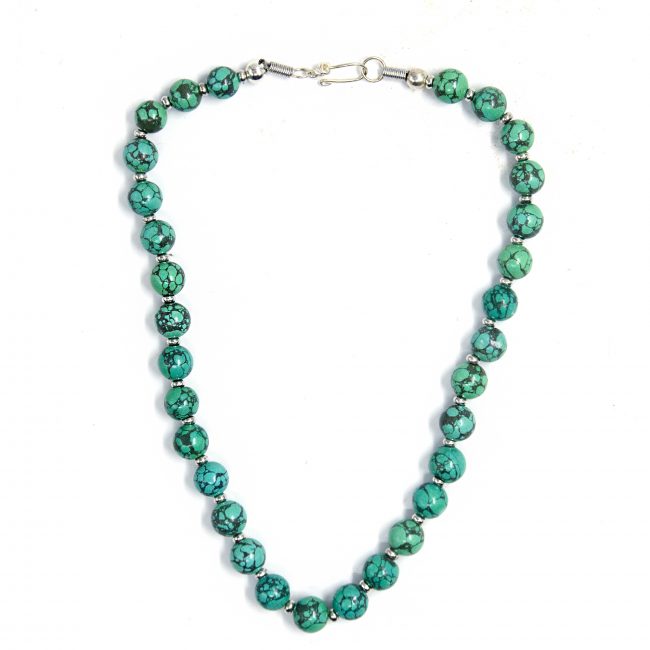 Firozi Beaded Bodh Necklace