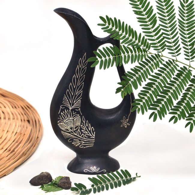 Bidri work Silver Tarkashi Jug