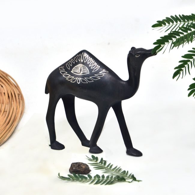 Bidri work Silver Tarkashi Camel
