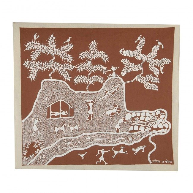 Tribal Handmade ''Warli Paper Painting''