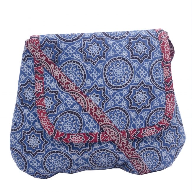 Handmade Cotton Medium Size Multicolor Sling Bag