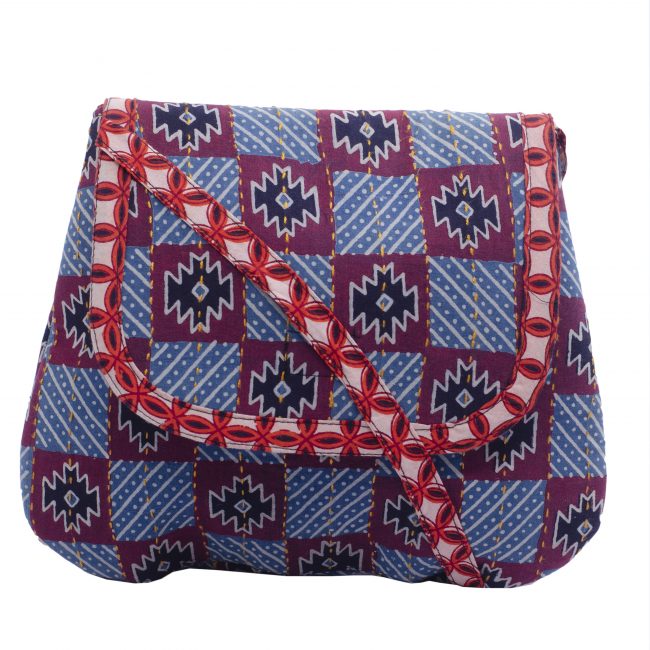 Handmade Cotton Medium Size Multicolor Sling Bag