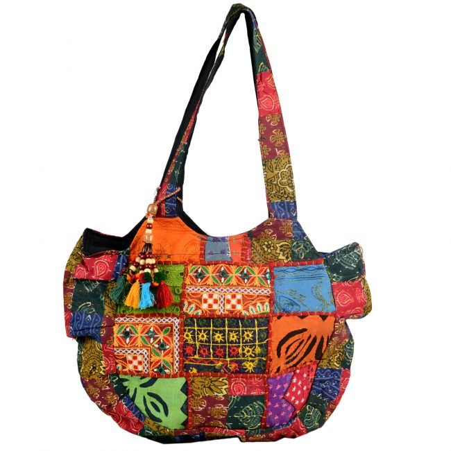 Cotton Orange & black Banjara Shoulder Bag