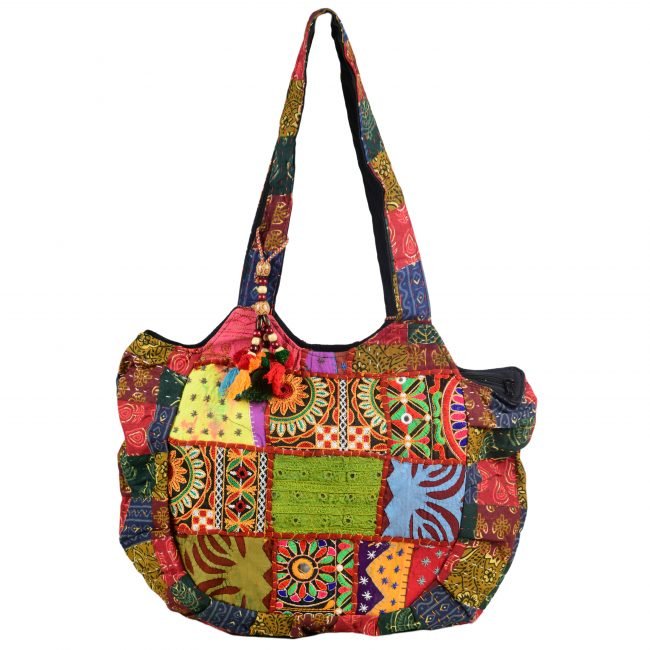 Cotton Orange & green Banjara Shoulder Bag