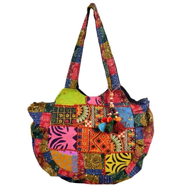 Cotton Orange & blue Banjara Shoulder Bag