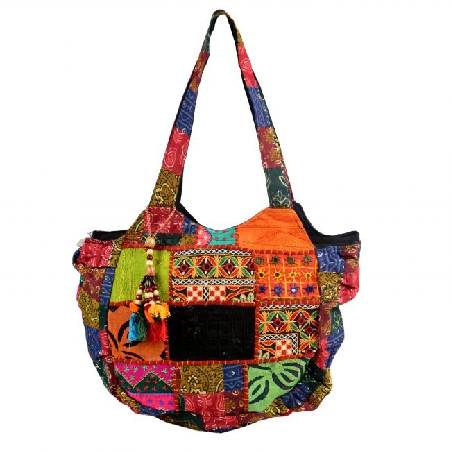 Cotton Orange & black Banjara Shoulder Bag