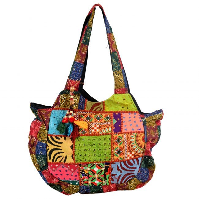 Cotton Orange & green Banjara Shoulder Bag