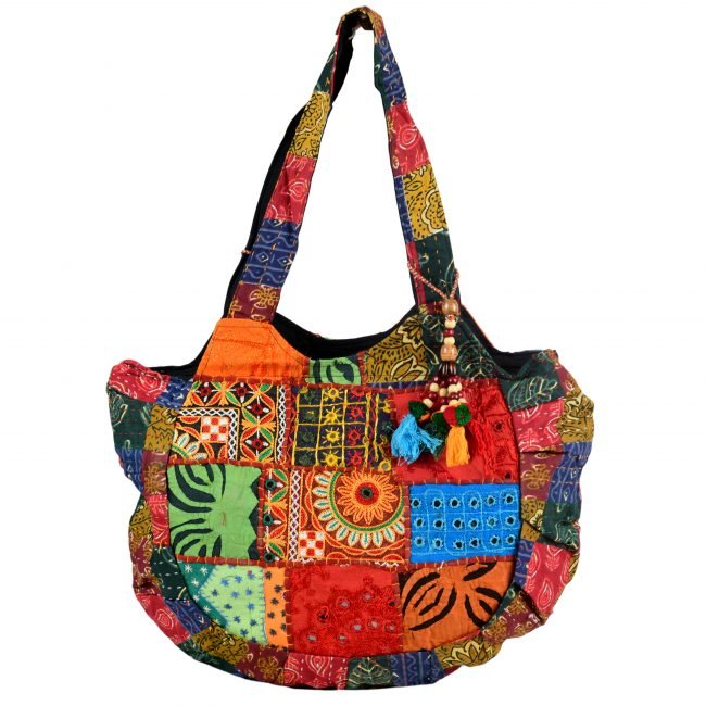 Cotton Orange & blue Banjara Shoulder Bag
