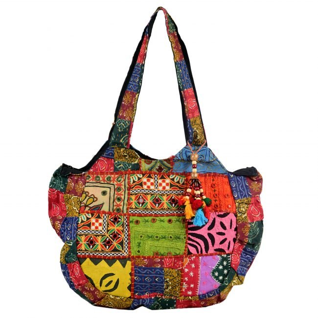 Cotton Orange & green Banjara Shoulder Bag