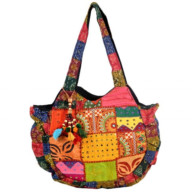Cotton Orange & yellow Banjara Shoulder Bag